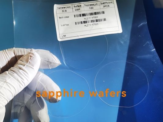 Stärke-Sapphire Wafer Orientations-Ein-Flächen-M-Fläche der Präzisions-50.8mm 2inch 0.1mm 0.43mm