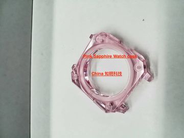 Rosa Abnutzungs-Kratzfestigkeit der Saphir-Kristall-Uhrgehäuse-polierten Oberfläche