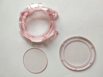 Rosa Abnutzungs-Kratzfestigkeit der Saphir-Kristall-Uhrgehäuse-polierten Oberfläche