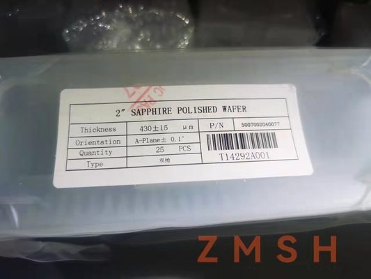 4Inch fertigte eine Achse Sapphire Wafers For Epitaxial Growth 430um SSP DSP besonders an