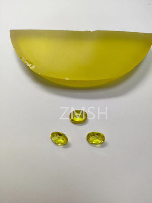 Goldene künstliche Saphir roher Edelstein Mohs-Härte Skala 9 Kristall für Schmuck