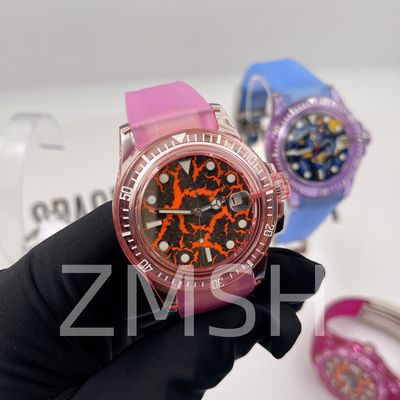 Im Labor angebaute Sakura Pink Saphir Uhrenkasten Luxus Kratzfeste