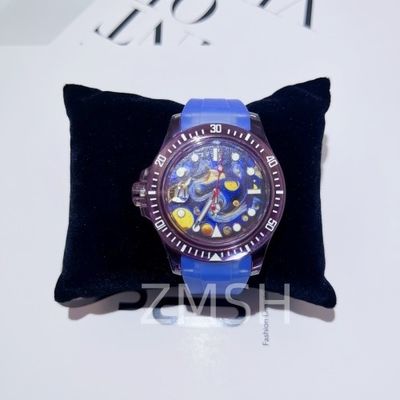 Lab-Grown Gray-Violet Sapphire Watch Case