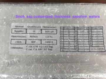 3Inch R-Achse 76.2mm Al2O3 Sapphire Crystal Wafers Custom Sapphire Glass SSP 0.43mm