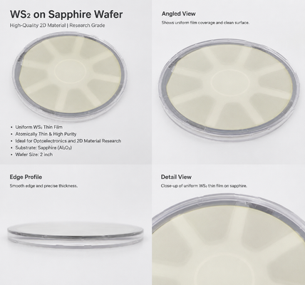 Guter Preis WS2 auf Saphir Wafer 2D Halbleiter Wolframdisulfid Film auf Saphir Substrat Online