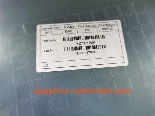 Guter Preis Doppelt-Seite 10*10*0.1mmt 100um polierte geführte Sapphire Substrate 2 Zoll Online