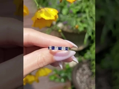 Blue Sapphire Row Gem Fe Ti Doped Kaschmir Ozeanisch Blau Gem Kristallschmuck