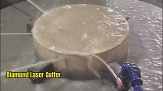 Grüner Laser schneidet Diamanten präzise